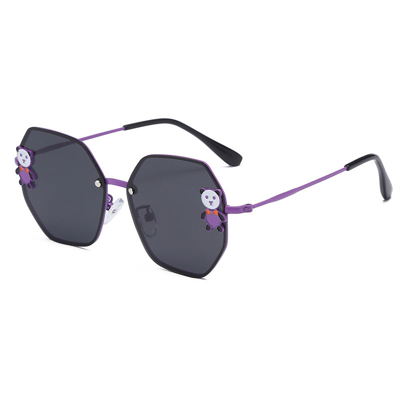 Gafas de sol de panda de dibujos animados para niños de resina al por mayor